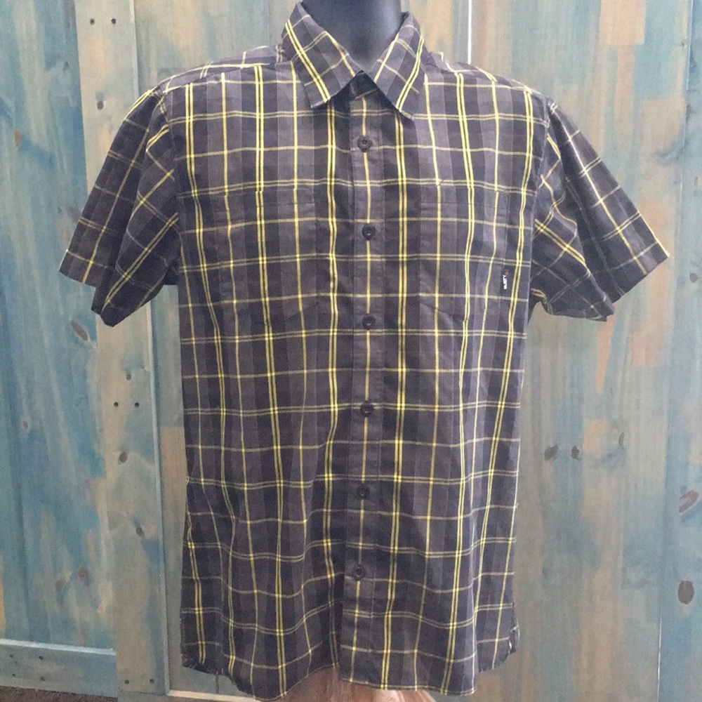Black & yellow collared Rusty shirt